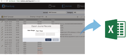 Export Journal Records