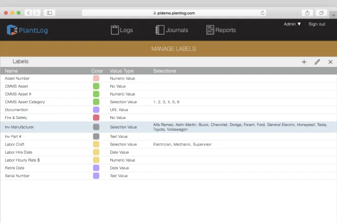 Managing labels