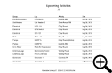 Upcoming Activities