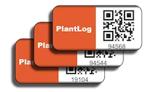 PlantLog anodized barcode